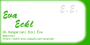 eva eckl business card